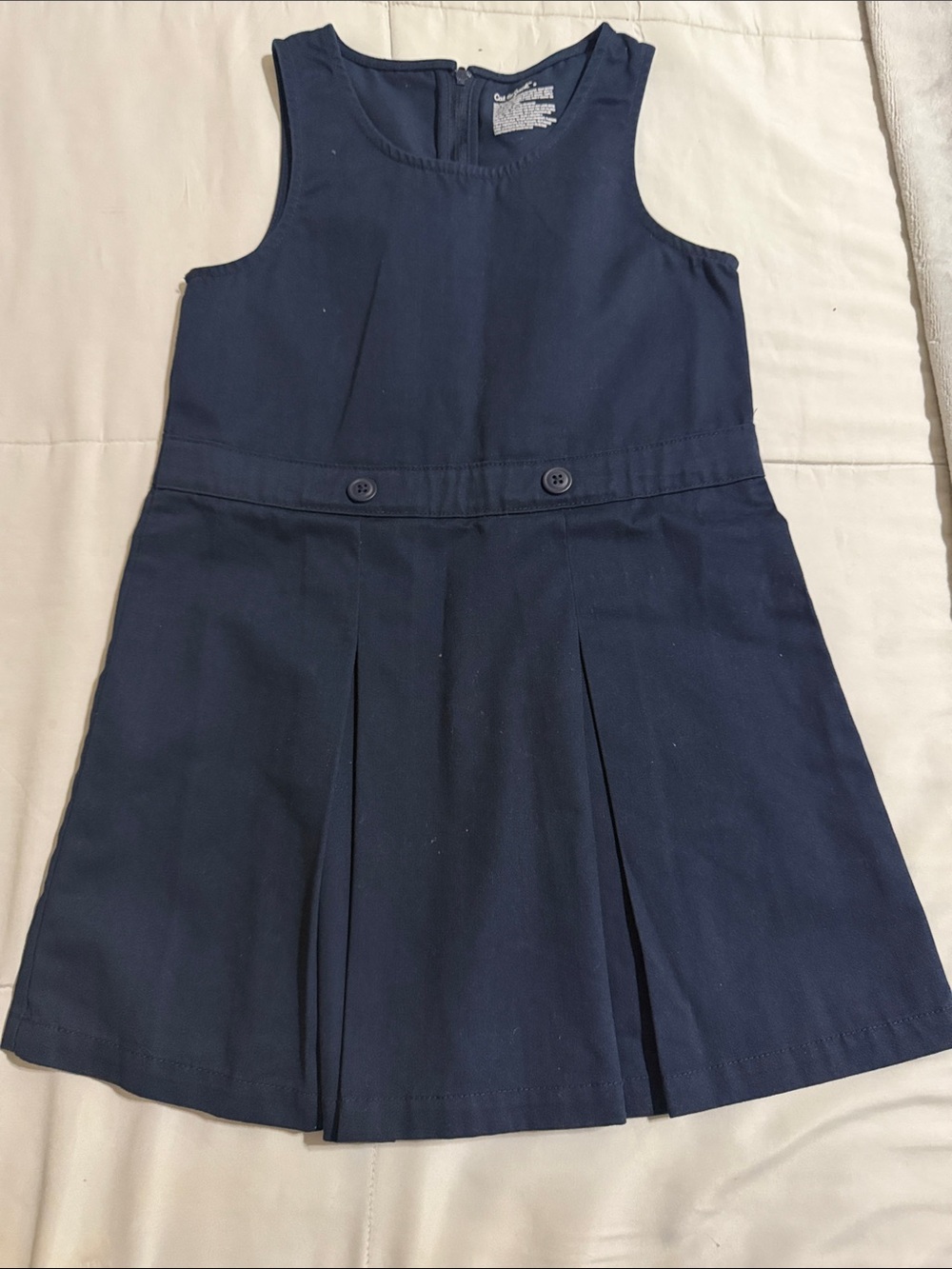 Cat & Jack Navy Pleated School Jumper Dress